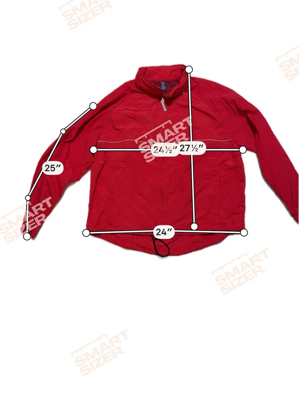 Lands' End Men's Red Quarter-Zip Windbreaker - Picture 1 of 2